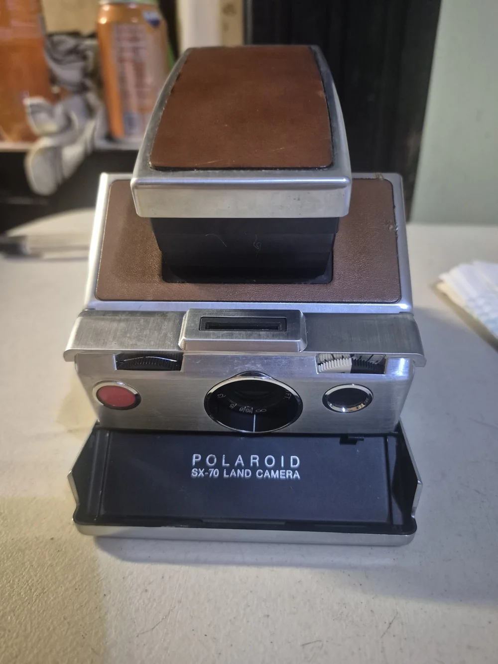 Polaroid SX-70 Instant Camera in Brown and Silver